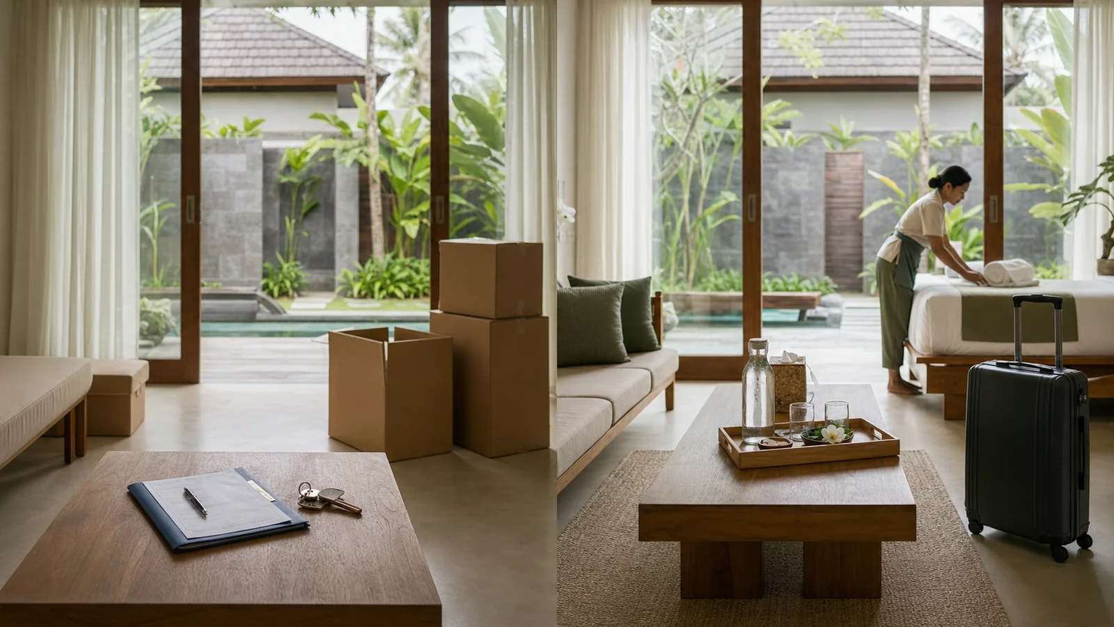 Une villa à Bali préparée pour un bail résidentiel et pour un séjour touristique avec services